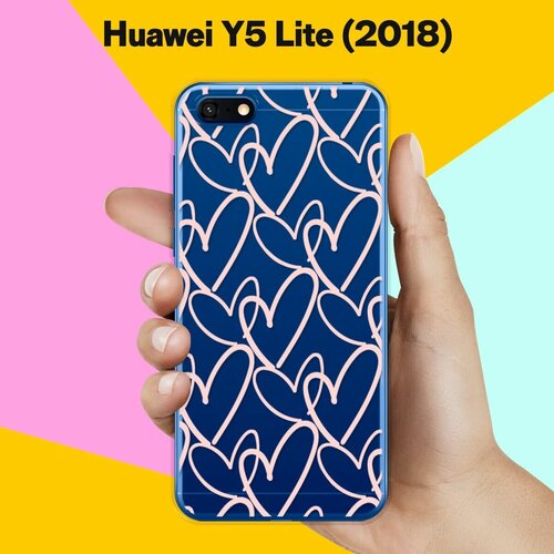 Силиконовый чехол Сердца на Huawei Y5 Lite (2018) защитное стекло huawei y5 2018 на хуавей у5 2018 huawei y5