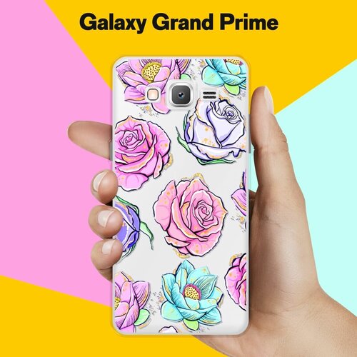 Силиконовый чехол на Samsung Galaxy Grand Prime Розы / для Самсунг Галакси Гранд Прайм