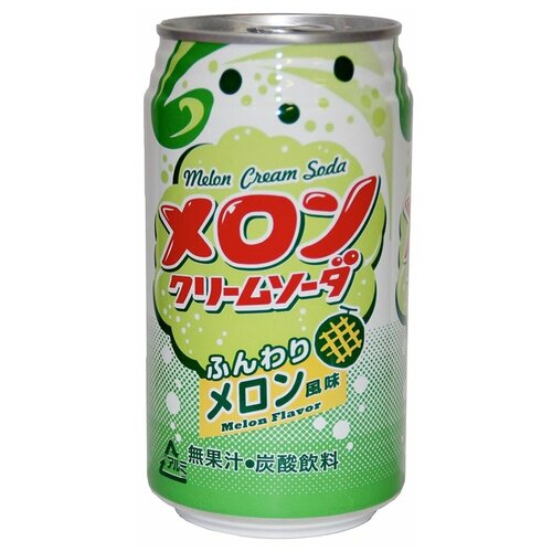 Газированный напиток Tominaga Melon Cream Soda, 0.35 л, металлическая банка