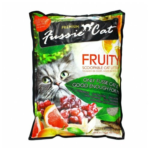 Комкующийся наполнитель Fussie Cat Фруктовый, 10л, 1 шт.