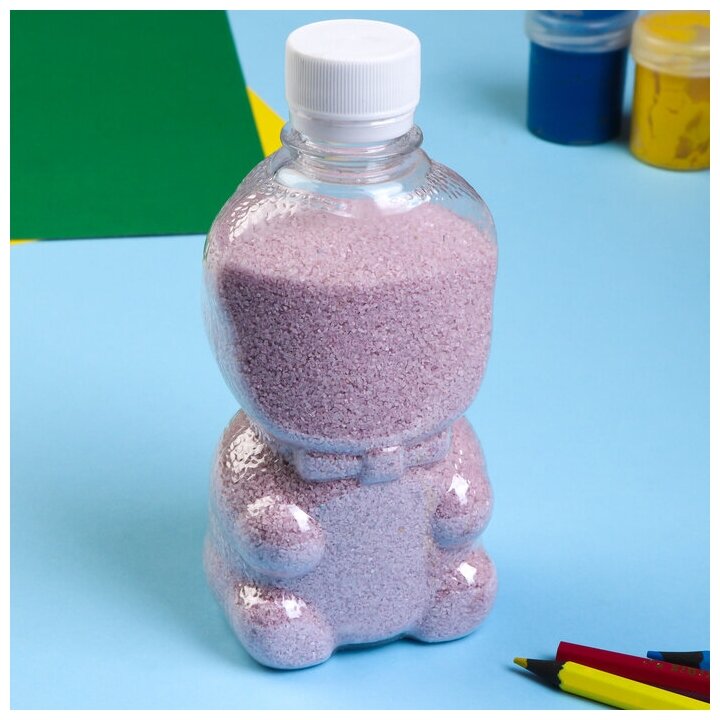 Песок цветной в бутылках "Нежно-розовый" микс