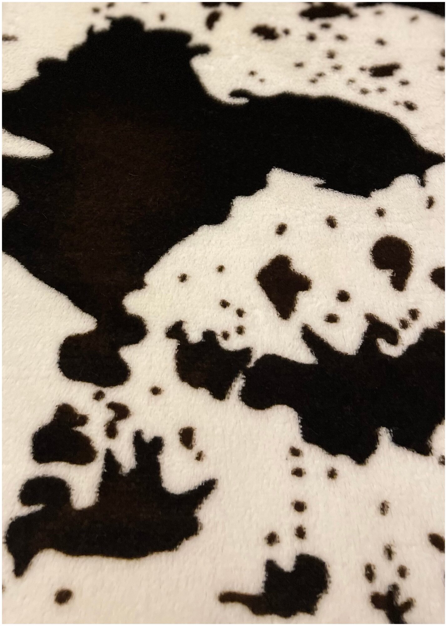 Покрывало меховое "Корова" 220х240 см, цвет белый с тёмно-коричневым - фотография № 9