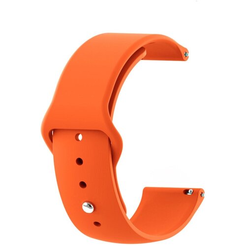 Ремешок для смарт-часов, фитнес-браслета универсальный 20 мм силиконовый браслет Xiaomi Samsung Huawei Honor, оранжевый