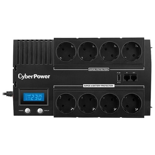 Интерактивный ИБП CyberPower BR700ELCD чёрный 420 Вт интерактивный ибп eaton 5p650i черный 420 вт