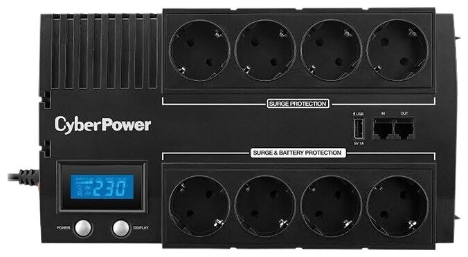 CyberPower  Line-Interactive BR700ELCD 700VA/420W USB/RJ11/45 (4+4 EURO)