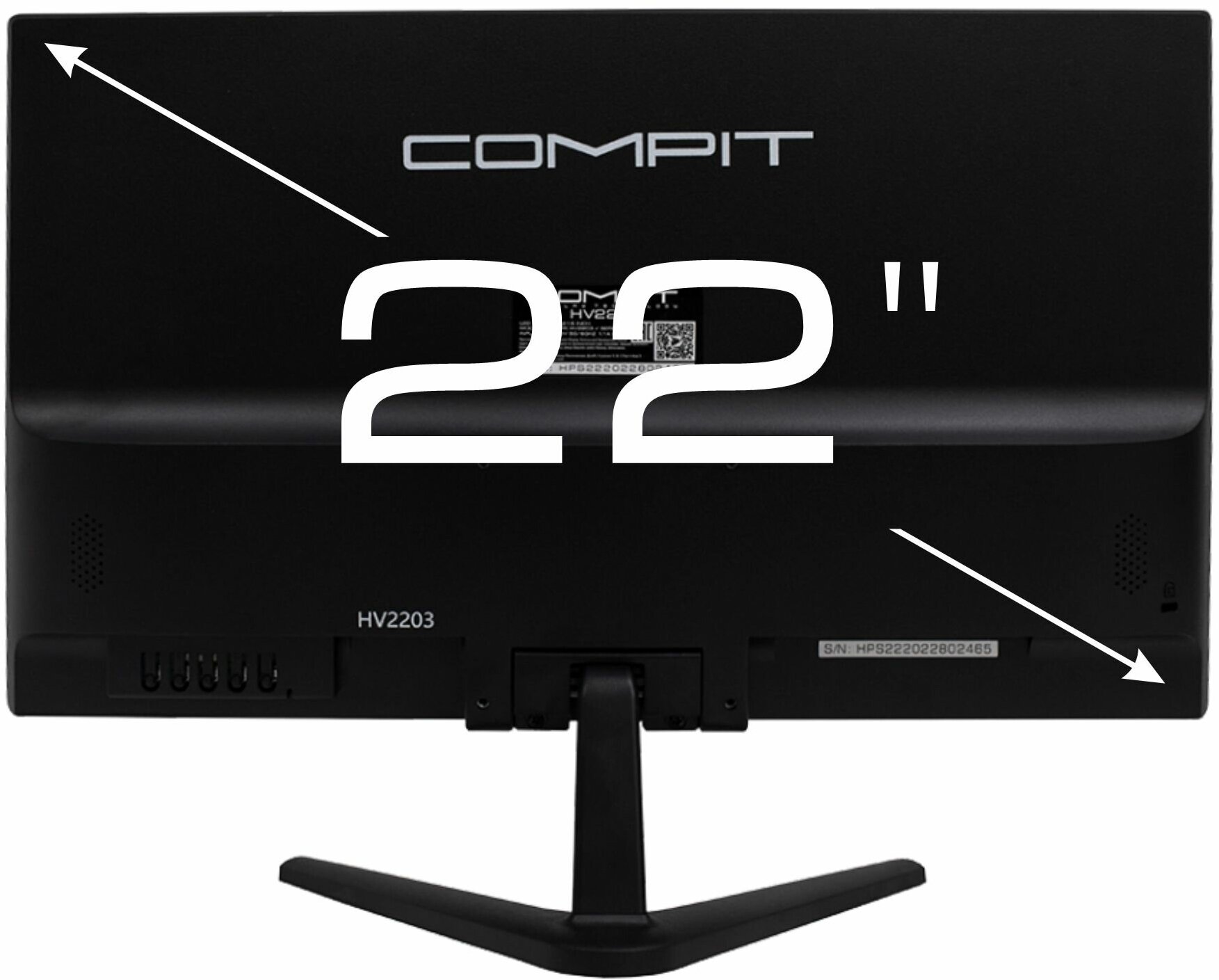 IPS Монитор COMPIT 22" HV2203 Series I FULL HD 1920x1080 75Гц