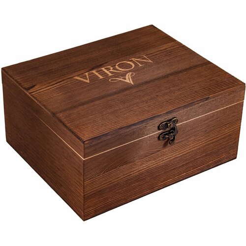 Подарочный набор для виски VIRON 58709 на 2 персоны в дерев. коробке 19*19*11см