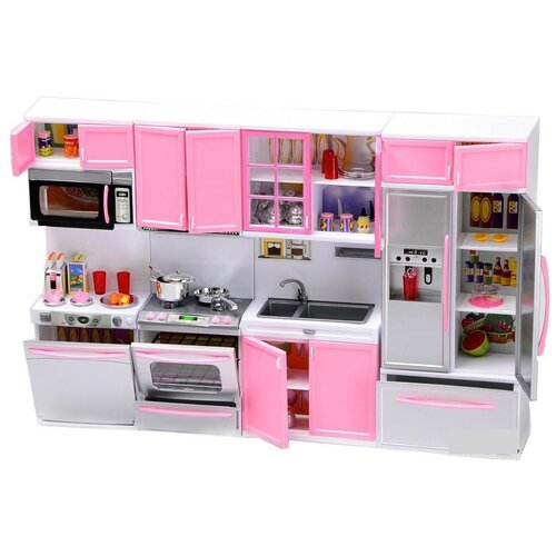 Junfa toys Кухня Modern Kitchen 26211P розовый junfa toys кухня modern kitchen 26212p розовый серебристый