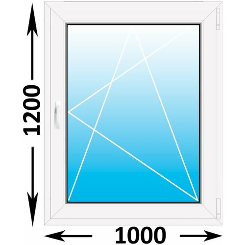 Пластиковое окно Melke одностворчатое 1000x1200 (ширина Х высота) (1000Х1200) окна пластиковые пвх 60 мм размер 500мм 500мм одностворчатое поворотно откидное стеклопакет двухкамерный 4 10 4 10 4 цвет графит