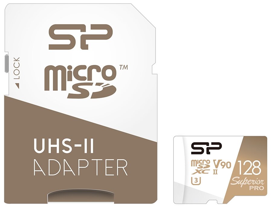 Superior Pro KA2 microSDXC UHS-II Class 10 128GB с адаптером
