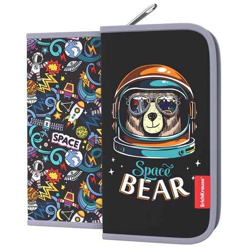 Пенал-книжка с наполнением ErichKrause 110x205x25мм Space Bear