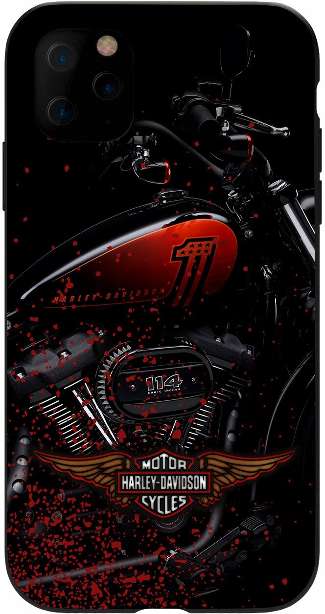 Силиконовый чехол Mcover для Apple iPhone 11 с рисунком Мотоцикл Harley-Davidson