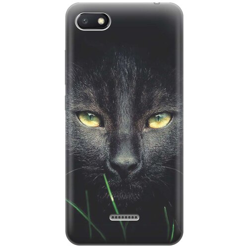 фото Gosso ультратонкий силиконовый чехол-накладка для xiaomi redmi 6a с принтом "кошка в темноте"