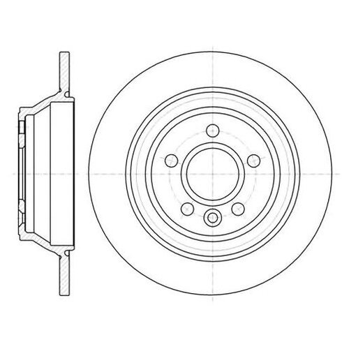 фото Тормозной диск roadhouse 61265.00 для volvo s60 ii, s80 ii, v70 iii, xc70 ii road house