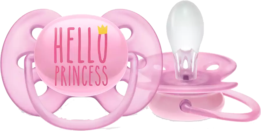 Philips Avent Пустышка силиконовая Ultra Soft Hello Princess 6-18 мес для девочек SCF529/01 1 шт