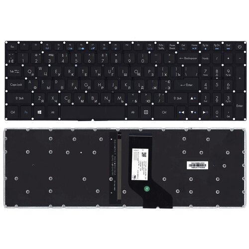 Клавиатура для ноутбука Acer Predator Helios 300 G3-571 черная с подсветкой 2250₽