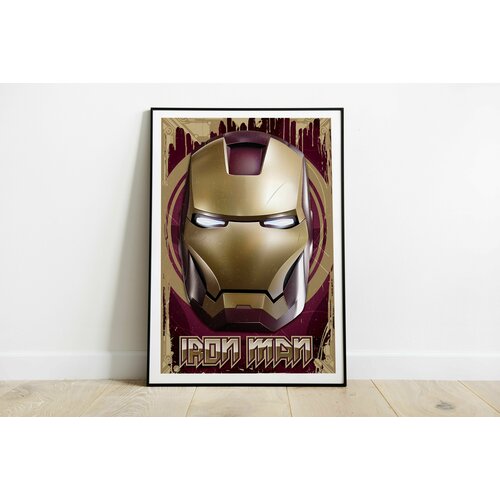 Постер в рамке со стеклом "Железный Человек (Iron Man) Тони Старк