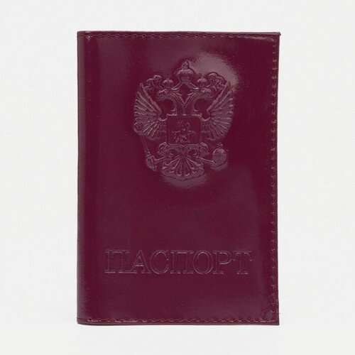 Обложка для паспорта , лиловый для паспорта натуральная кожа бордовый