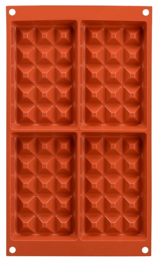 Форма для приготовления вафель waffel classic силиконовая красная Silikomart - фото №3
