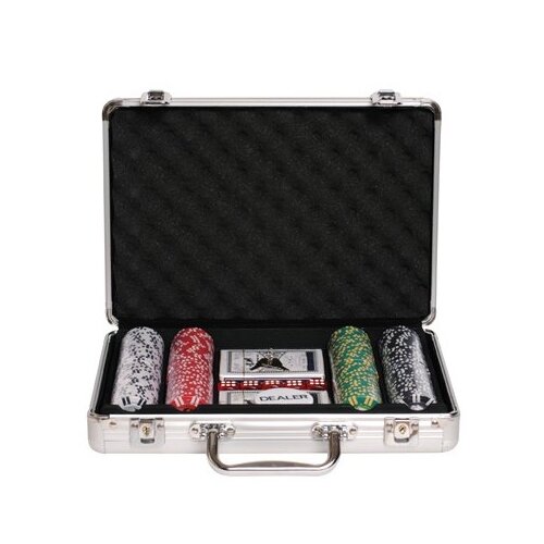 Набор для покера для покера Partida Royal Flush, 200 фишек набор для покера nuts на 200 фишек покерный набор nuts 200