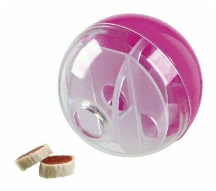 HOMECAT Ф 8,5 см игрушка для кошек мяч пластиковый с отверстиями для лакомств