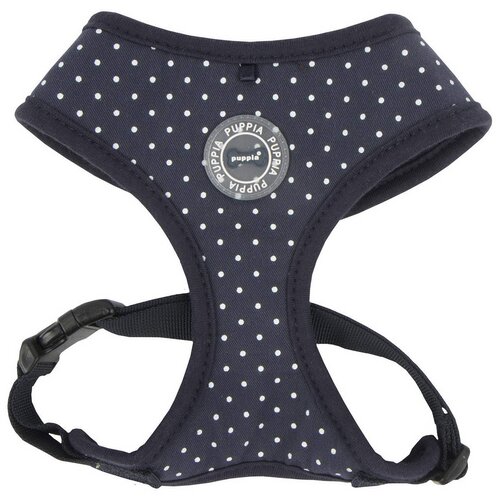 Шлейка Puppia Dotty harness II A, обхват шеи 29 см, темно-синий, M