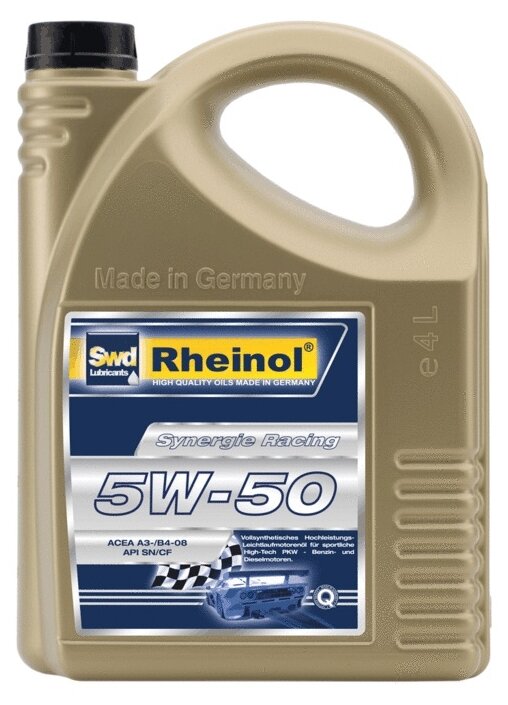 Синтетическое моторное масло Rheinol Synergie Racing 5W-50, 4 л