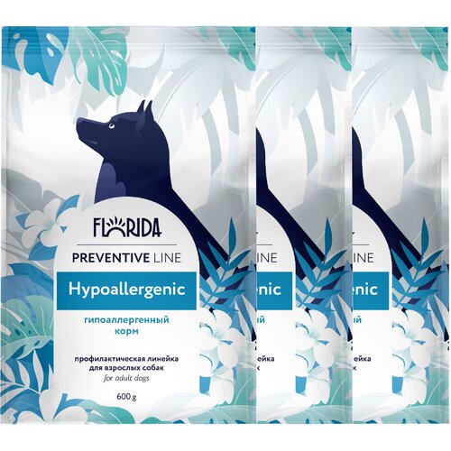 FLORIDA Hypoallergenic корм для собак Гипоаллергенный 0,6 кг. х 3 шт.