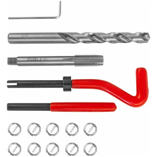Набор для восстановления резьбы M10x1.5, 15 предметов Thorvik TRIS1015 tris101 набор для восстановления резьбы m10x1 0 15 предметов thorvik