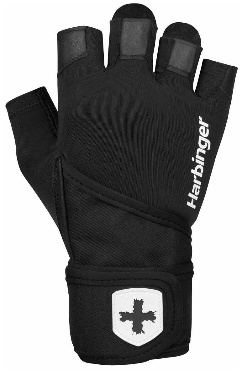 Фитнес перчатки Harbinger PRO WW 2.0, унисекс, черные, M