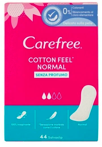 Прокладки Carefree 44 шт (Кэфри) cotton fell Normal ежедневные дышащие с хлопком