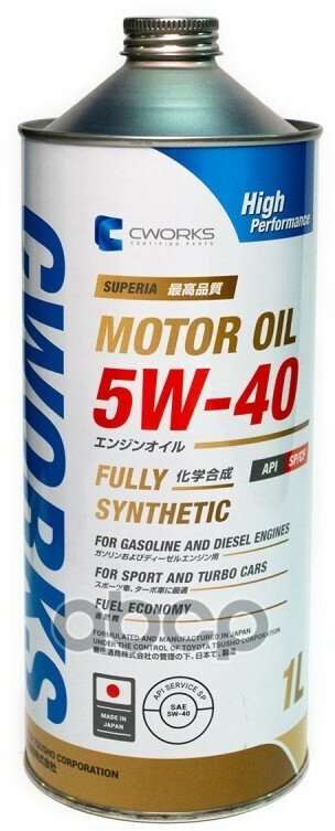CWORKS Cworks Superia Motor Oil 5W40 (1L)_Масло Моторное! Синт Api Sp/Cf