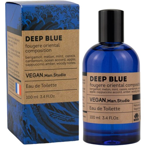 Туалетная вода мужская Vegan Man Studio Deep Blue, 100 мл туалетная вода мужская vegan man studio green wind 100 мл