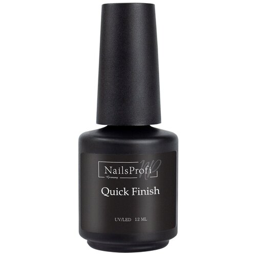 NailsProfi, Топ для ногтей, эластичный, без липкого слоя, Quick Finish 02 - 12 мл