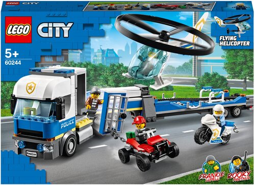 Конструктор LEGO City Police 60244 Полицейский вертолётный транспорт, 317 дет.