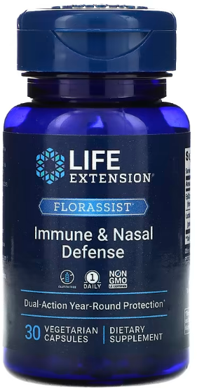 Life Extension FLORASSIST Immune & Nasal Defense (FLORASSIST для иммунитета и защиты носа) 30 вег капсул