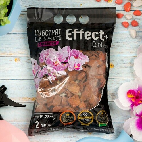 Субстрат для орхидей Effect+™ Eco line 19-28 мм, с цеолитом, 2 л субстрат для орхидей теропром 4197490 effect ™ eco line 13 19 мм с цеолитом 2 л