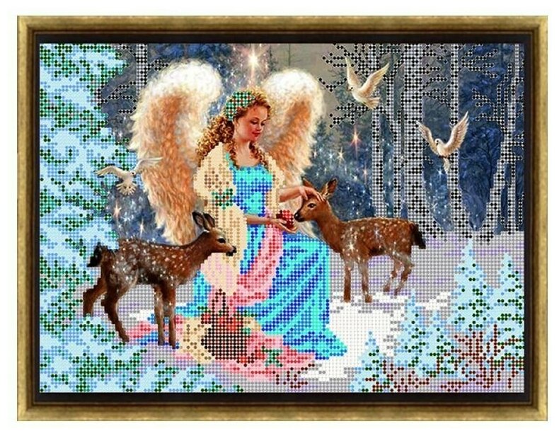 Рисунок на ткани RK LARKES "Ангел в лесу", 29x21,2 см