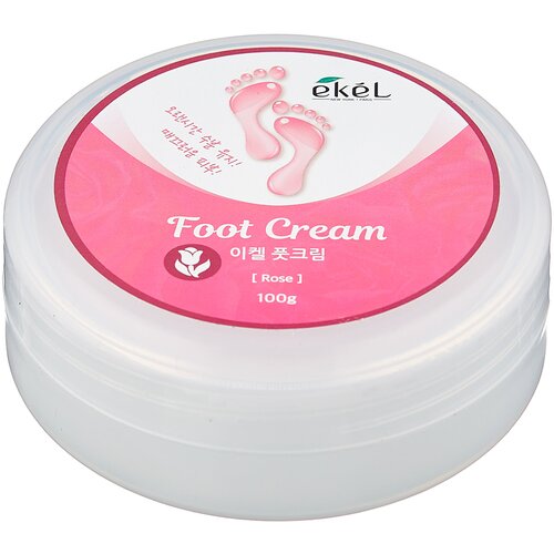 EKEL Успокаивающий крем для ног с экстрактом розы Foot Cream Rose, 100гр