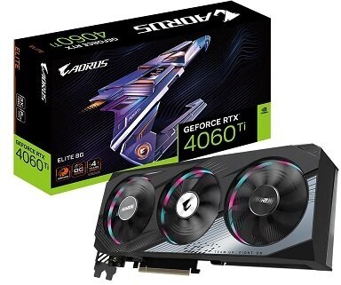 Видеокарта GIGABYTE GeForce RTX 4060 Ti AORUS ELITE 8GB (GV-N406TAORUS E-8GD)