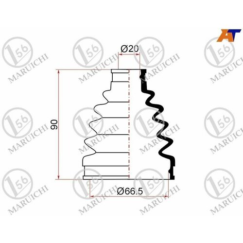 Пыльник шруса наружный TOYOTA PASSO KGC1# QNC10 1KRFE/MITSUBISHI PAJERO MINI H58A H53 58A/