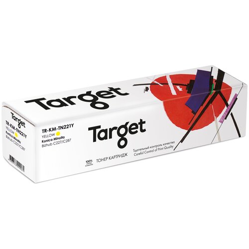 Тонер-картридж Target KM-TN221Y, желтый, для лазерного принтера, совместимый тонер картридж target km tn221y желтый для лазерного принтера совместимый