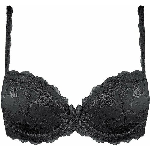 Бюстгальтер классика  MISSTYLE, чашка с пуш-ап, бретели регулируемые, размер 70C, черный