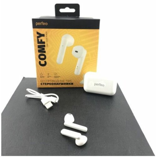 Perfeo Наушники - вкладыши Perfeo BT TWS COMFY белые автосопряжение 184400₽