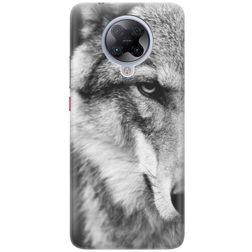 фото Cиликоновый чехол на xiaomi redmi k30 pro / poco f2 pro / сяоми редми к30 про / поко ф2 про с принтом "спокойный волк" gosso