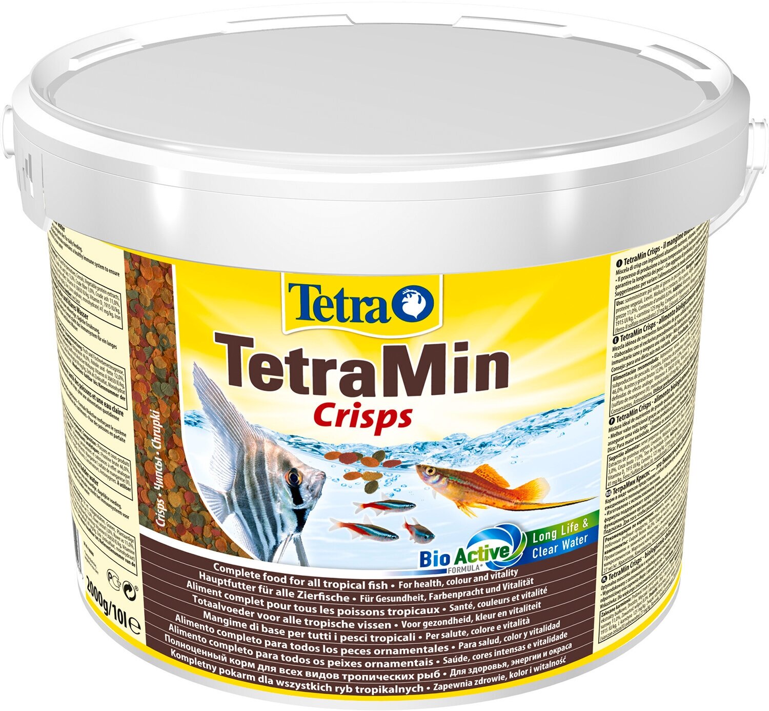 Корм Tetra TetraMin Crisps 10 л, чипсы для всех видов рыб