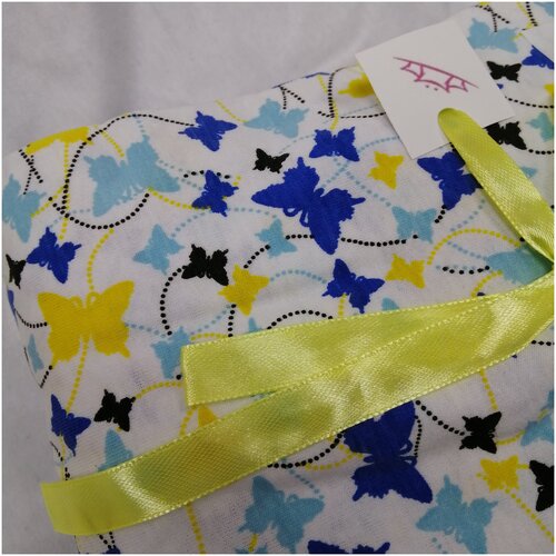 Простыня на резинке с рисунком Бабочки 80х180х20 см, трикотаж 100% хлопок 145 г/м2, Купи в дом – онлайн