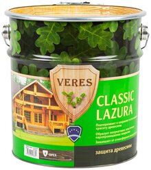 Водозащитная пропитка VERES Classic Lazura №4 Орех 9 л