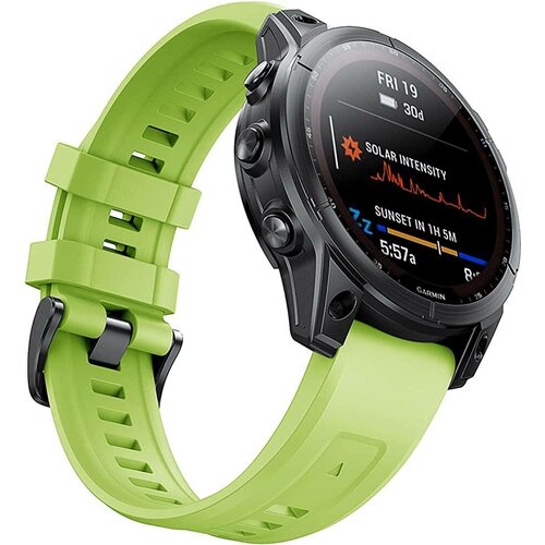 Ремешок на часы Garmin Fenix 7s, 6s, 5s / garmin Instinct 2s / 7s Sapphire Solar / 6s Pro, быстросъемный QuickFit 20 мм, салатовый