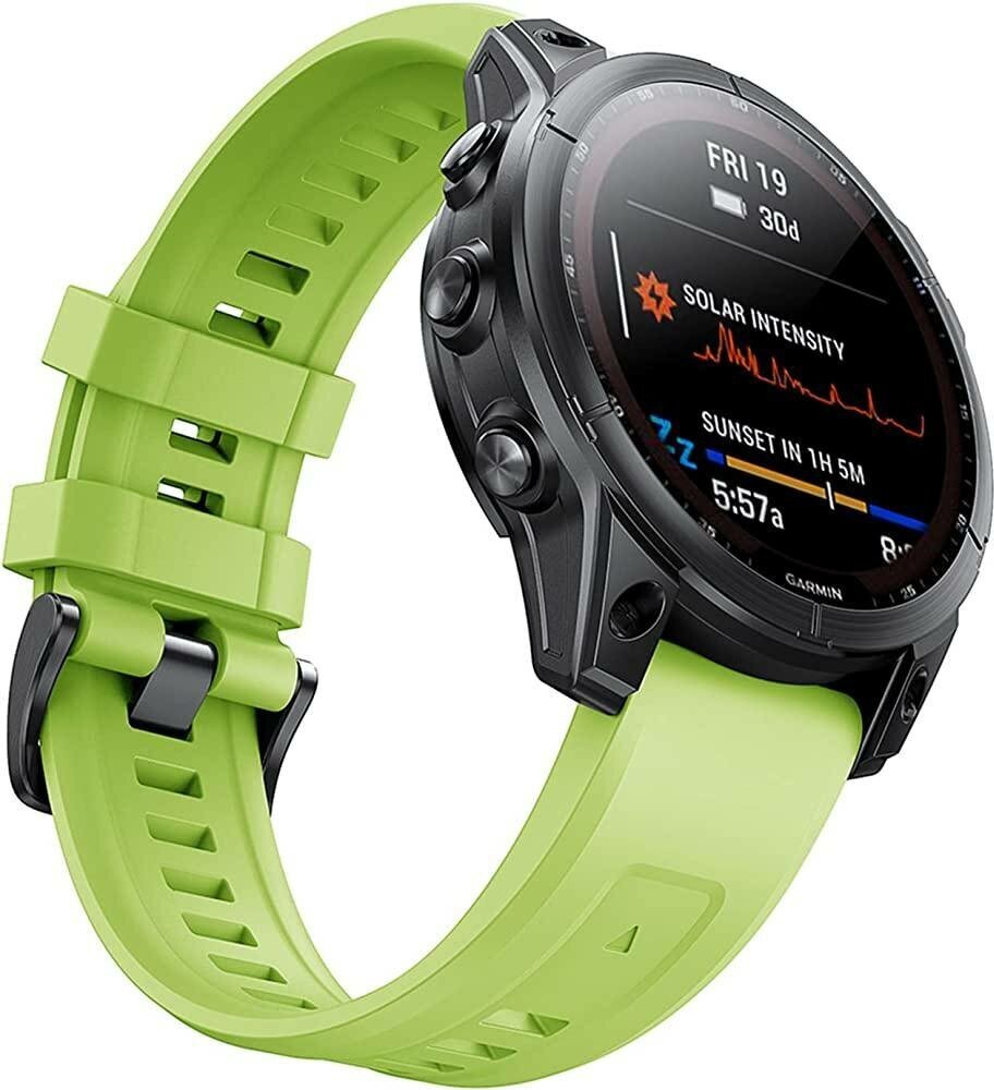 Ремешок на часы Garmin Fenix 7s, 6s, 5s / garmin Instinct 2s / 7s Sapphire Solar / 6s Pro, быстросъемный QuickFit 20 мм, салатовый